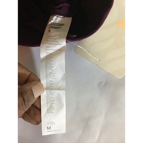 Fabletics Women Sport Bra Sz.Med Purple Ella High Impact Racerback Gym Workout - Picture 7 of 8